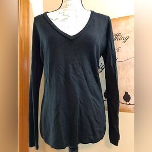 New York & Company Women's Soft Black Long Sleeve Top Blouse Shirt - Size M